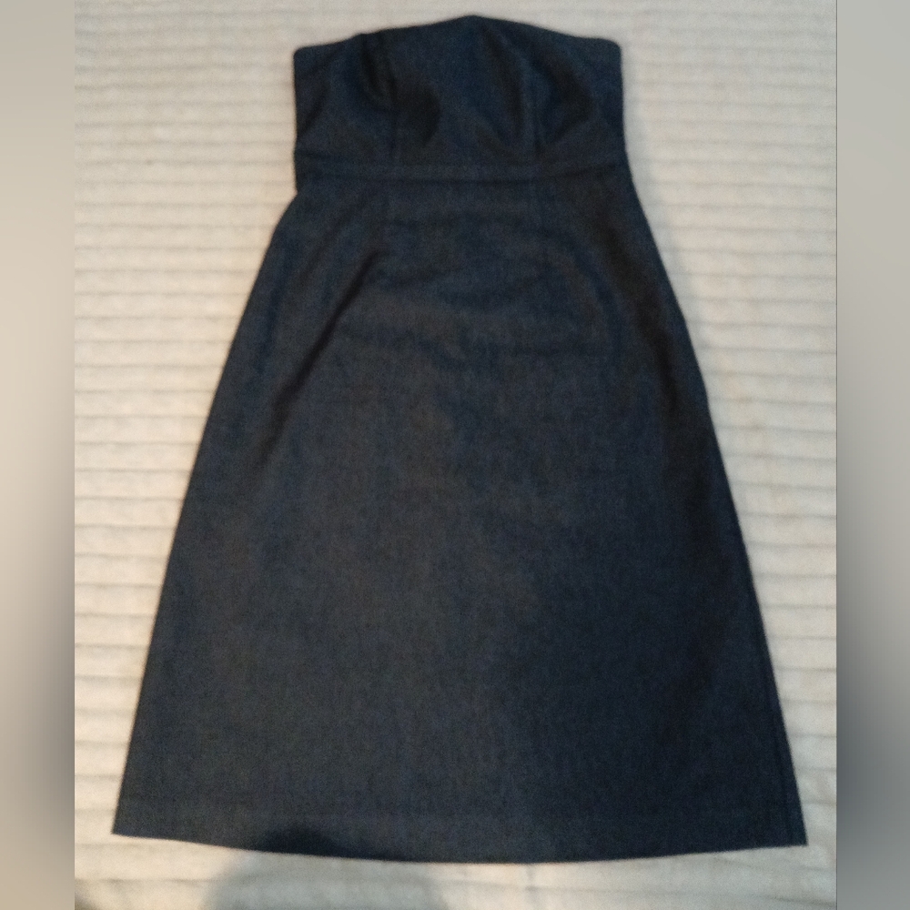 Elegant Dark Blue Denim Dress Sz 2 NWOT